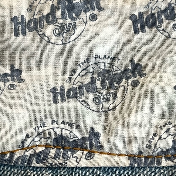 Hard Rock Cafe Save The Planet Montreal Denim Jean Trucker’s Jacket Men’s Small - Picture 11 of 15